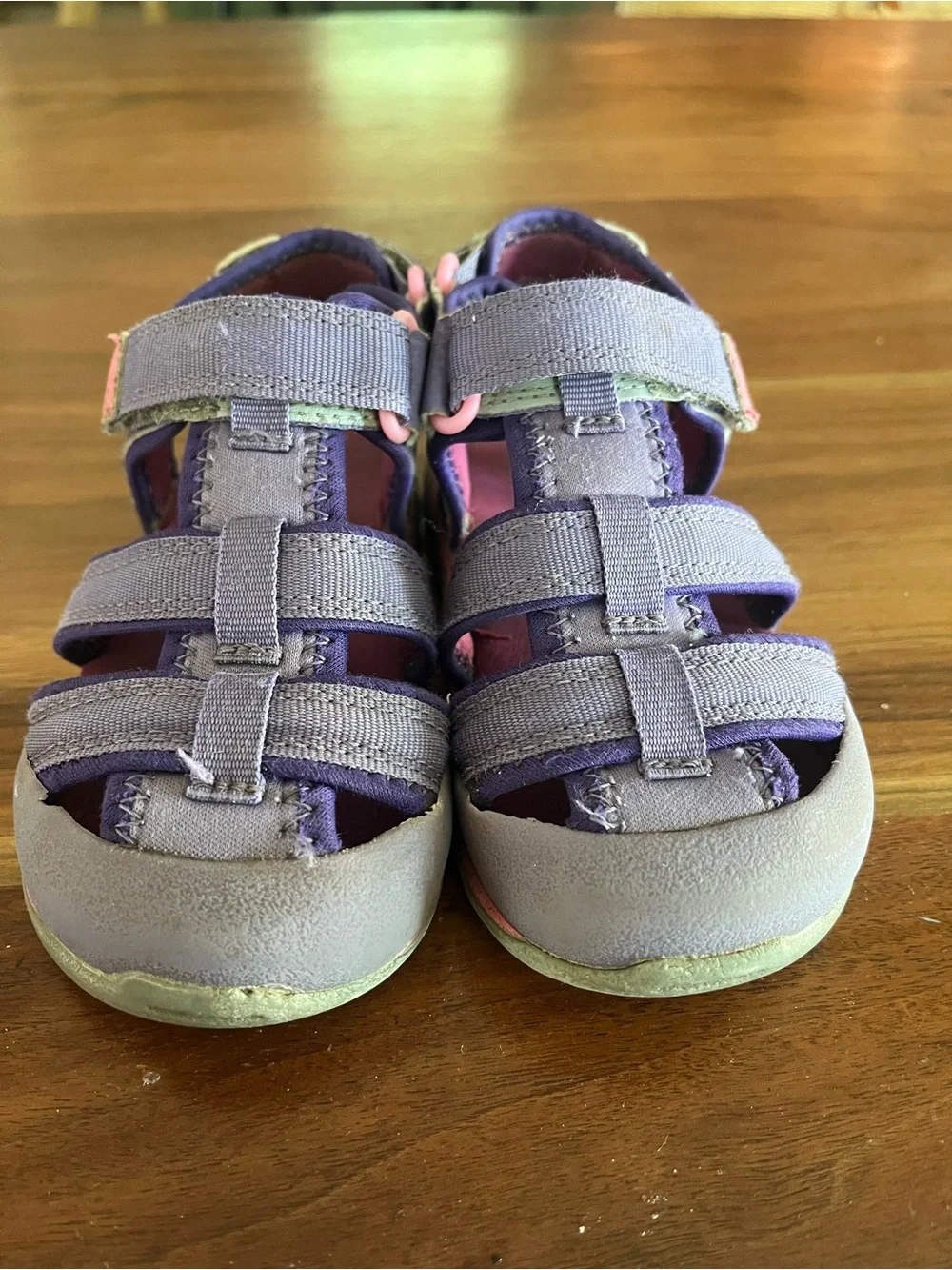See Kai Run Purple & Pink Closed-Toe Sandals
